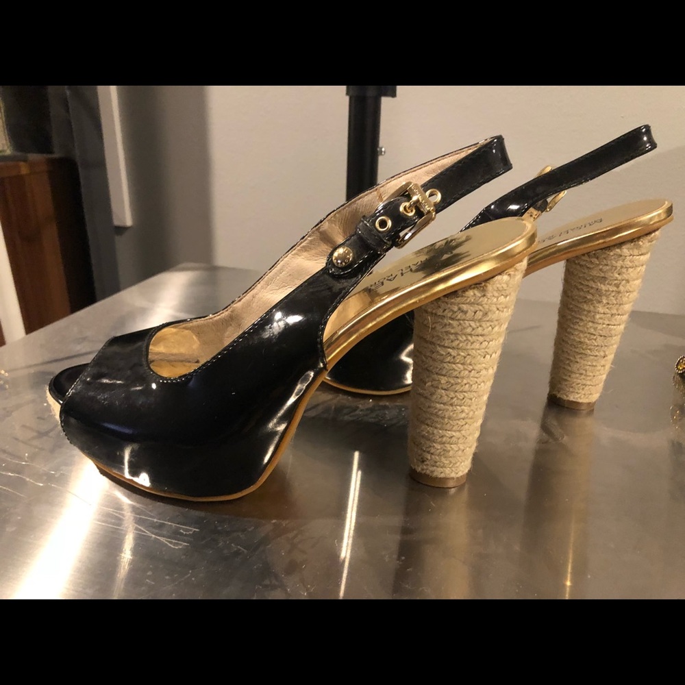 Michael Kors black patent leather heels